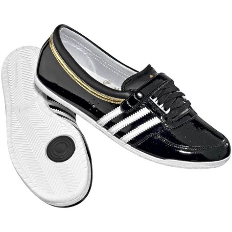 adidas concord round ballerina-sneaker in weiß-schwarz